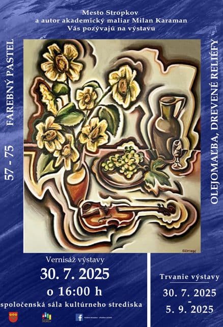 57 - 75 farebný pastel, olejomaľba, drevené reliéfy